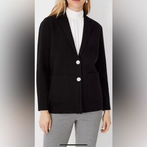 Ann Taylor Black Blazer with Crystal Accents